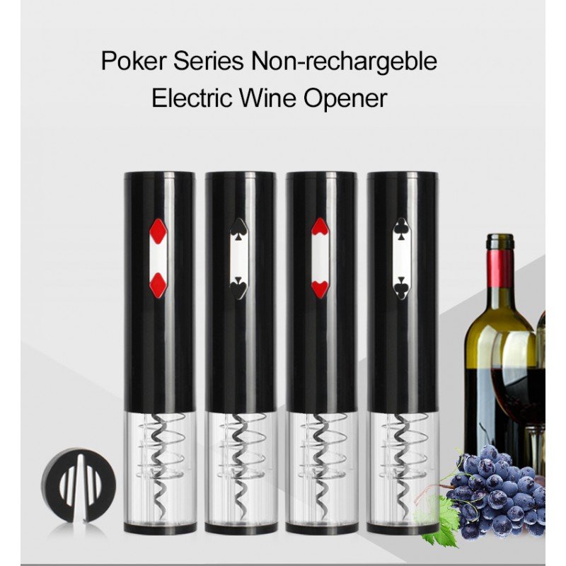 Saca Rolha Eléctrico Poker Séries Para Garrafas De Vinho