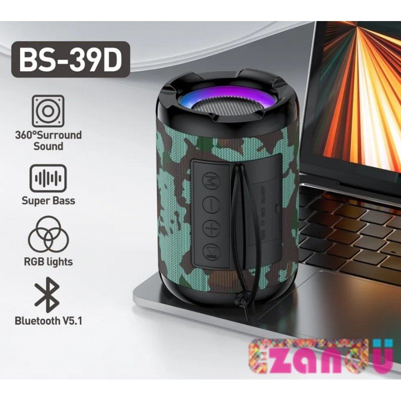 Coluna BS-39D Portátil  Bluetooth