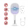 Raquete Mata Mosquito eléctrica 2 em 1 portátil,  luz ultravioleta, USB recarregável